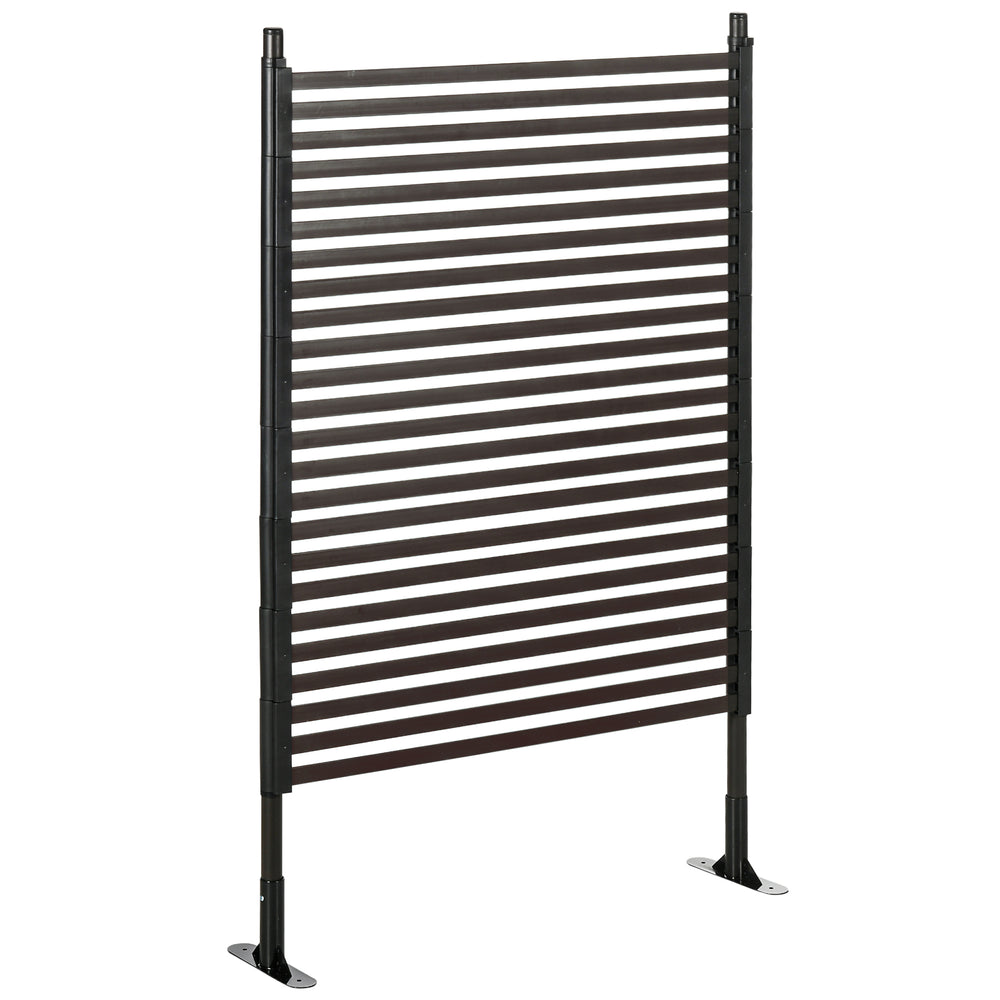 Panneau clotûre de jardin brise vue en métal extérieur avec pieds ou piquets à planter, modulaire, 93L x 22l x 150H cm