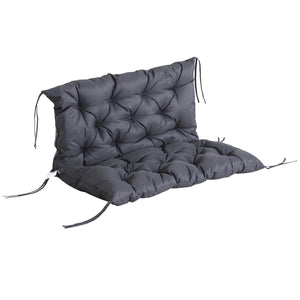 Coussin de banc matelas assise dossier pour banc de jardin coussin balancelle canapé 3 places grand confort 100 x 98 x 8 cm gris