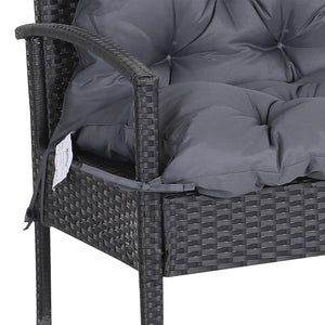 Coussin de banc matelas assise dossier pour banc de jardin coussin balancelle canapé 3 places grand confort 100 x 98 x 8 cm gris