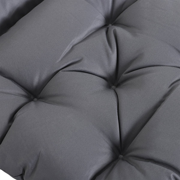 Coussin de banc matelas assise dossier pour banc de jardin coussin balancelle canapé 3 places grand confort 100 x 98 x 8 cm gris