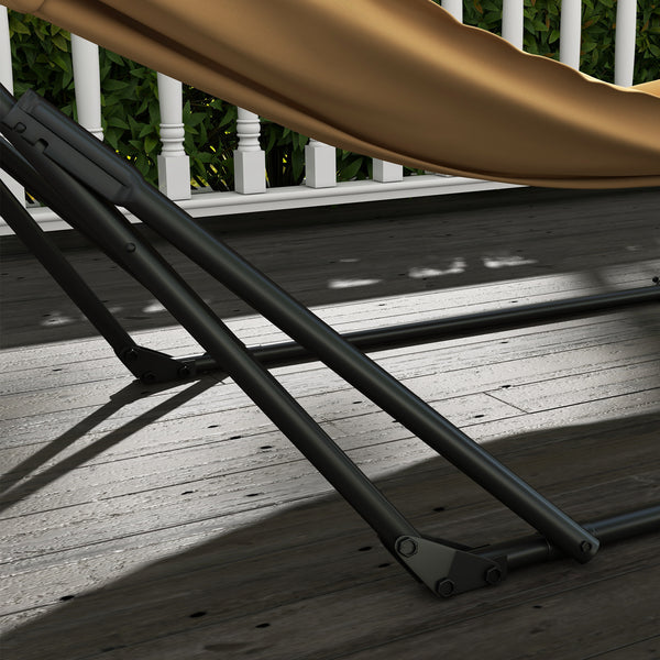 Support avec hamac pliable en acier, support 2 en 1 pour hamac ou chaise suspendue, sac de transport inclus, dim. 263L x 89l x 100H cm