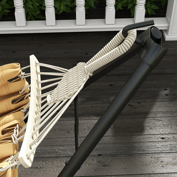 Support avec hamac pliable en acier, support 2 en 1 pour hamac ou chaise suspendue, sac de transport inclus, dim. 263L x 89l x 100H cm