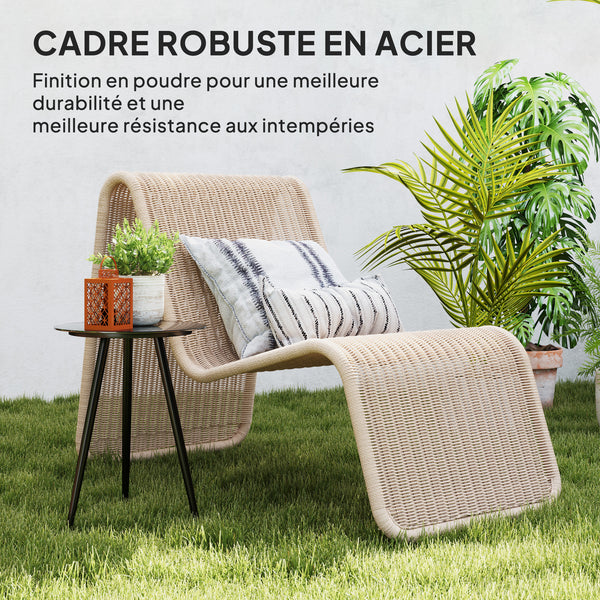 Petite table basse ronde, table d'appoint, plateau en verre trempé, pieds effilés, cadre en acier, table de jardin pour balcon, jardin, terrasse, salon, noir