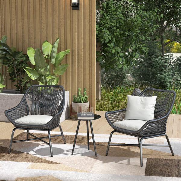 Petite table basse ronde, table d'appoint, plateau en verre trempé, pieds effilés, cadre en acier, table de jardin pour balcon, jardin, terrasse, salon, noir