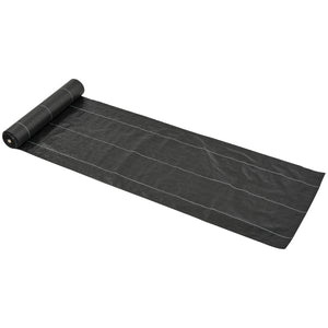 Toiles de paillage - Toile anti mauvaises herbes - toile de paillage anti mauvaises herbes 130 g/m² - indéchirable perméable à l'eau anti UV dim. 92L x 1l m - PP noir vert