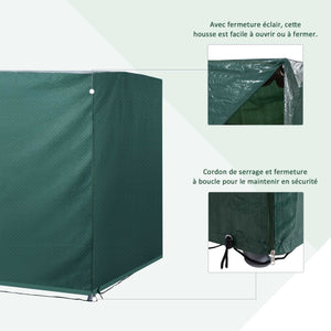 Housse de Protection balancelle de Jardin bâche étanche dim. 2,15L x 1,55l x 1,5H m PE Vert