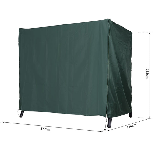Housse de protection pour balancelle de jardin housse de balancelle de jardin toile Oxford ouverture zippée 177 x 114 x 152 cm vert foncé