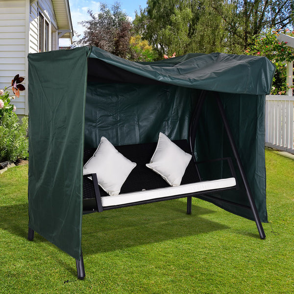 Housse de protection pour balancelle de jardin housse de balancelle de jardin toile Oxford ouverture zippée 177 x 114 x 152 cm vert foncé