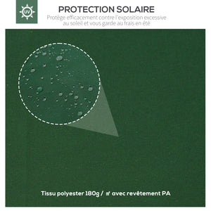 Toile de rechange pour pavillon tonnelle tente 3 x 4 m polyester haute densité 180 g/m² vert