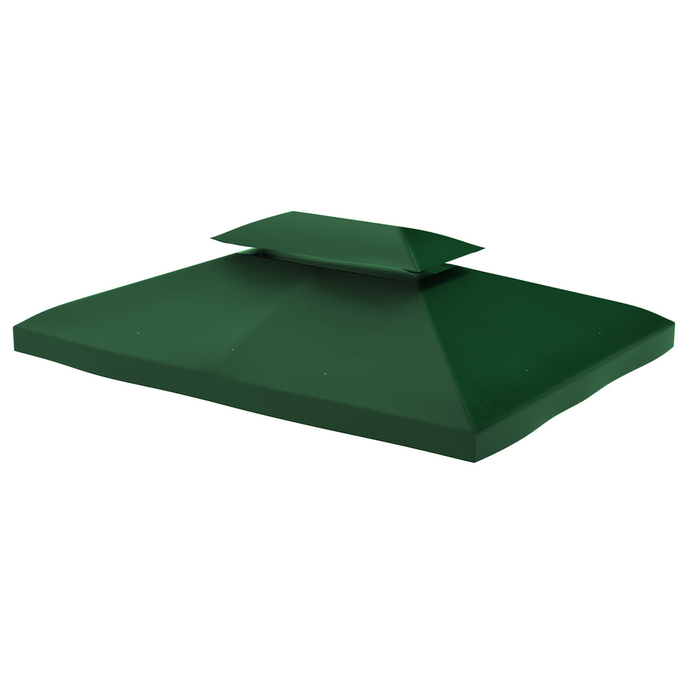 Toile de rechange pour pavillon tonnelle tente 3 x 4 m polyester haute densité 180 g/m² vert