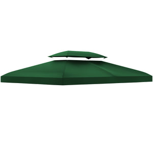 Toile de rechange pour pavillon tonnelle tente 3 x 4 m polyester haute densité 180 g/m² vert