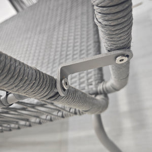 Salon de jardin extérieur d'angle moduable 4 places en résine tressée canapé de jardin extérieur avec table basse coussins grand confort inclus gris