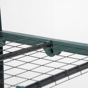 Serre de jardin PVC avec étagères 5 niveaux, serre de balcon, bâche renforcée 135 g/m², châssis en acier, porte zippée enroulable, pour légumes plantes fleurs, 69 x 49 x 193 cm, transparent