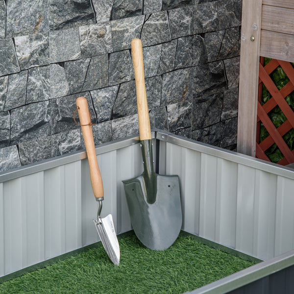 Carré Potager de Jardin 174 x 90 x 30 cm - modulable, Montage sans Outils, Gants fournis - tôle d'acier ondulée Anthracite