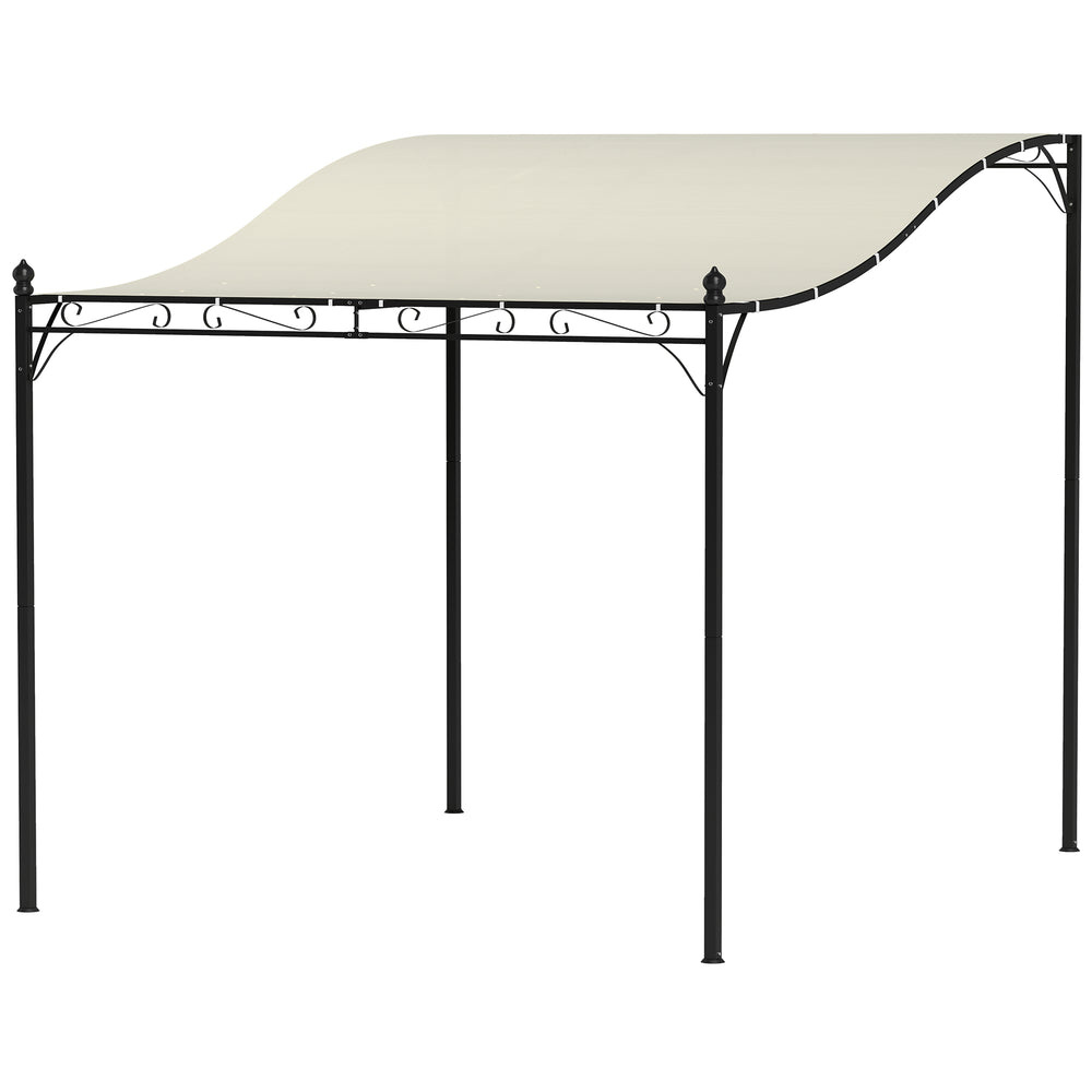 Pavillon d'appoint Pergola avec Toit imperméable, Auvent de Pavillon autoportant, Pavillon de Jardin Terrasse Abri Protection Solaire pour Terrasse Jardin env. 2,5x3x2,5 m Blanc crème