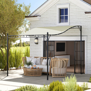 Pavillon d'appoint Pergola avec Toit imperméable, Auvent de Pavillon autoportant, Pavillon de Jardin Terrasse Abri Protection Solaire pour Terrasse Jardin env. 2,5x3x2,5 m Blanc crème