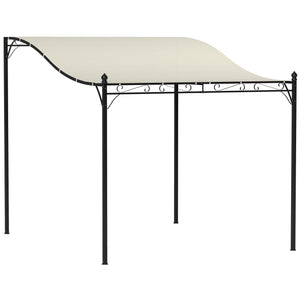 Pavillon d'appoint Pergola avec Toit imperméable, Auvent de Pavillon autoportant, Pavillon de Jardin Terrasse Abri Protection Solaire pour Terrasse Jardin env. 2,5x3x2,5 m Blanc crème