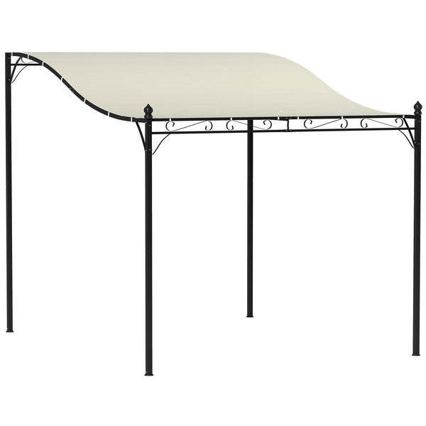 Pavillon d'appoint Pergola avec Toit imperméable, Auvent de Pavillon autoportant, Pavillon de Jardin Terrasse Abri Protection Solaire pour Terrasse Jardin env. 2,5x3x2,5 m Blanc crème