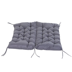Coussin Matelas Assise Dossier pour Banc de Jardin balancelle canapé 2 Places Grand Confort 132 x 110 x 10 cm Gris