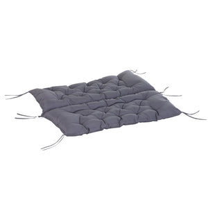 Coussin Matelas Assise Dossier pour Banc de Jardin balancelle canapé 2 Places Grand Confort 132 x 110 x 10 cm Gris