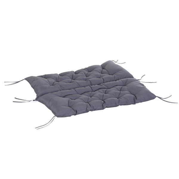 Coussin Matelas Assise Dossier pour Banc de Jardin balancelle canapé 2 Places Grand Confort 132 x 110 x 10 cm Gris