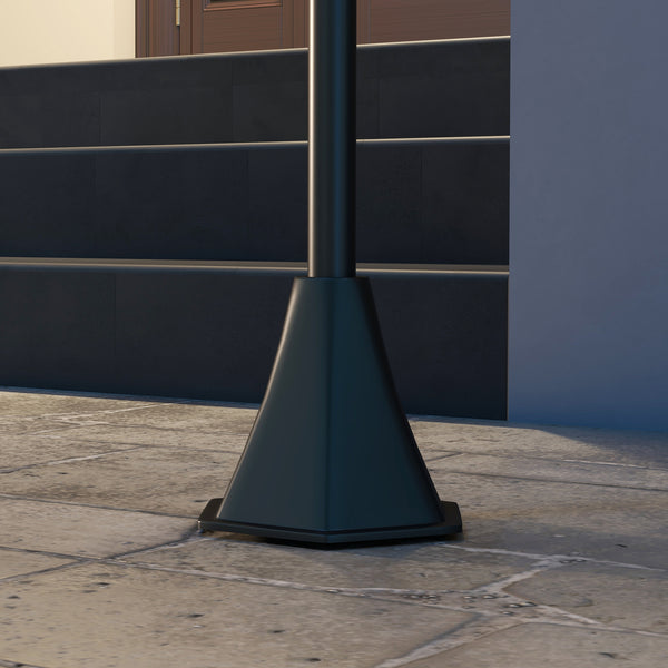 Lampadaire solaire extérieur, lampadaire de jardin, LED, allumage et extinction automatiques, avec interrupteur marche/arrêt, IP44, 127 cm de haut, noir