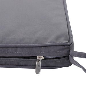 Lot de 2 Coussins de chaise de jardin Coussin chaise extérieur Coussins d'assise déhoussables Rembourrage 5 cm Tissu Polyester dim. 45L x 45l cm Gris foncé