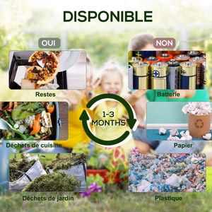 Composteur de jardin - bac à compost pour déchets - rotatif 360° - 1 chambre 65 L - acier PP noir