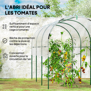 Serre de jardin, serre à tomates, bâche renforcée, châssis en acier, pour légumes plantes fleurs, pour extérieur, 400 x 123 x 171 cm, transparent