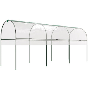 Serre de jardin, serre à tomates, bâche renforcée, châssis en acier, pour légumes plantes fleurs, pour extérieur, 400 x 123 x 171 cm, transparent
