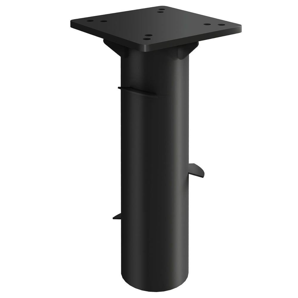 Pied de parasol rectangulaire, support parasol en métal, base de parasol enterré, socle de parasol, pour terrasse, piscine, patio, jardin, 16,5 x 16,5 x 40 cm, gris foncé