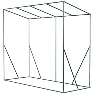 Serre de jardin PE, serre de balcon, bâche renforcée 140 g/m², châssis en acier, porte zippée enroulable, pour légumes plantes fleurs, intérieur et extérieur, 200 x 77 x 169 cm, vert