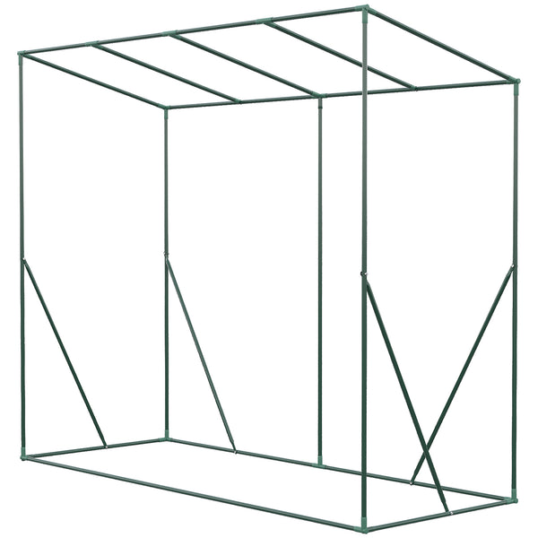 Serre de jardin PE, serre de balcon, bâche renforcée 140 g/m², châssis en acier, porte zippée enroulable, pour légumes plantes fleurs, intérieur et extérieur, 200 x 77 x 169 cm, vert
